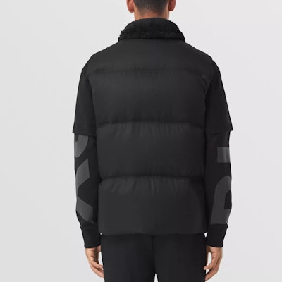 バーバリー 無地 ジップアップ ファー襟付き ノースリーブ ダウンベスト 80438291 Shop バーバリー 無地 ジップアップ ファー襟付き ノースリーブ ダウンベスト 80438291