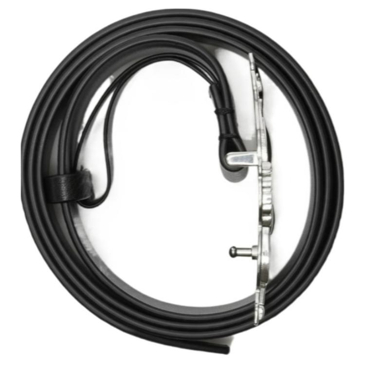 Lookbook Ikat Pinggang Kulit Sapi Desain Solid Burberry Pria Hitam/Palladium Lebar 3CM 80888561