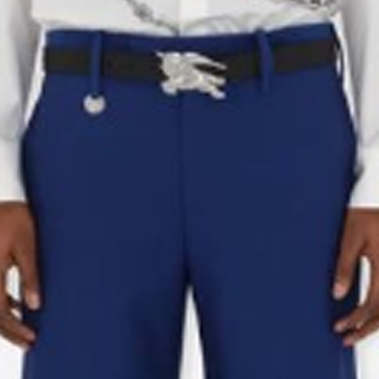 Shop Ikat Pinggang Kulit Sapi Desain Solid Burberry Pria Hitam/Palladium Lebar 3CM 80888561