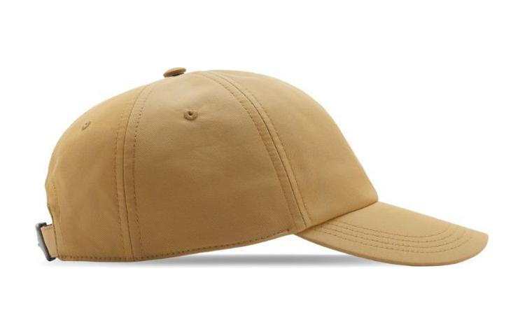 Lookbook Burberry Solid Design Cotton Baseball Cap Unisex Couple Style in Khaki. 8089538