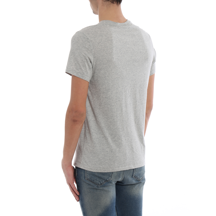 Burberry Solid Grey Crew Neck T-shirt with Embroidered Logo 40618201 圖 6