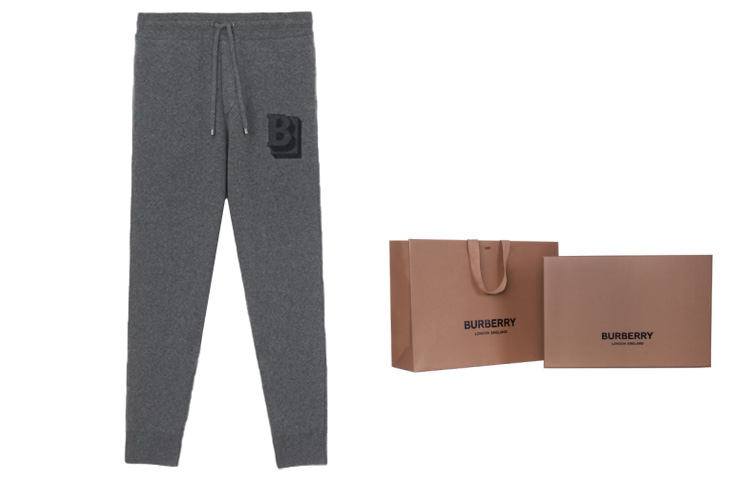 Details for Burberry Seluar Jogger Logo Huruf Arang Kelabu Gelap 80507681