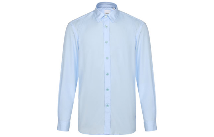 Burberry Solid Light Blue Long-Sleeve Shirt 80261541 圖 2