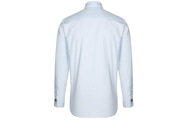 Burberry Solid Light Blue Long Sleeve Casual Shirt 80175521 圖 3