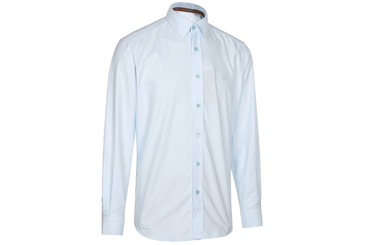 Burberry Solid Light Blue Long Sleeve Casual Shirt 80175521 圖 4