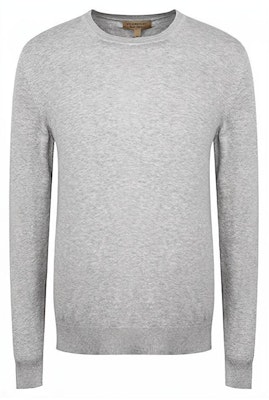 버버리 솔리드 연회색 캐시미어 크루넥 스웨터 40200431 Buy 버버리 솔리드 연회색 캐시미어 크루넥 스웨터 40200431