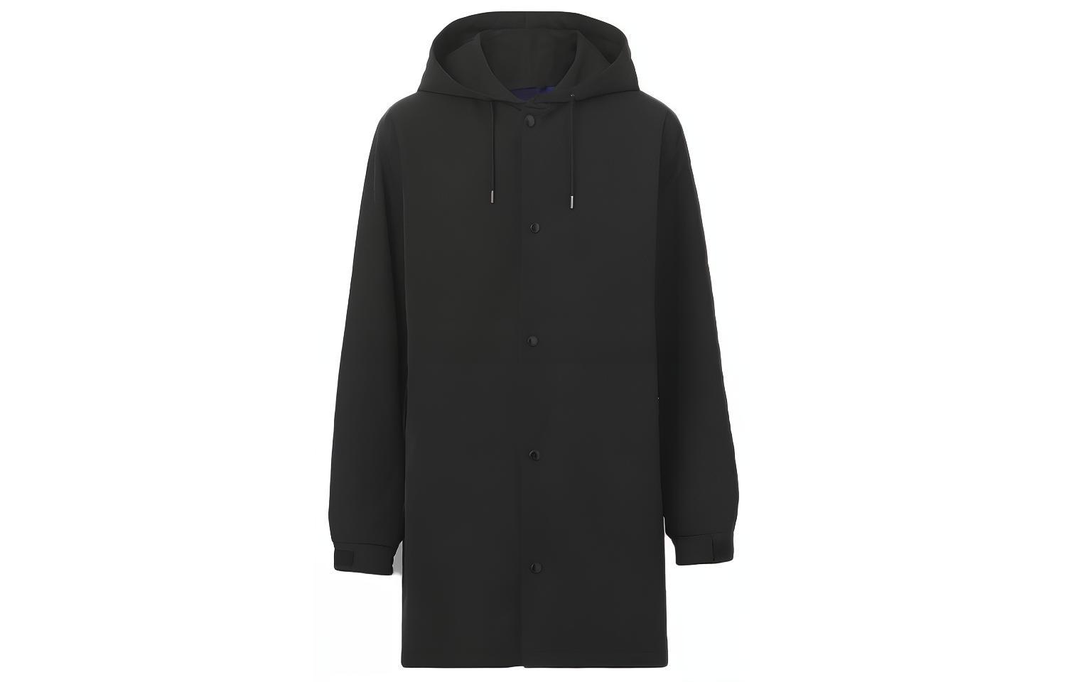 Burberry Solid Logo Hooded Jacket Black 80483871