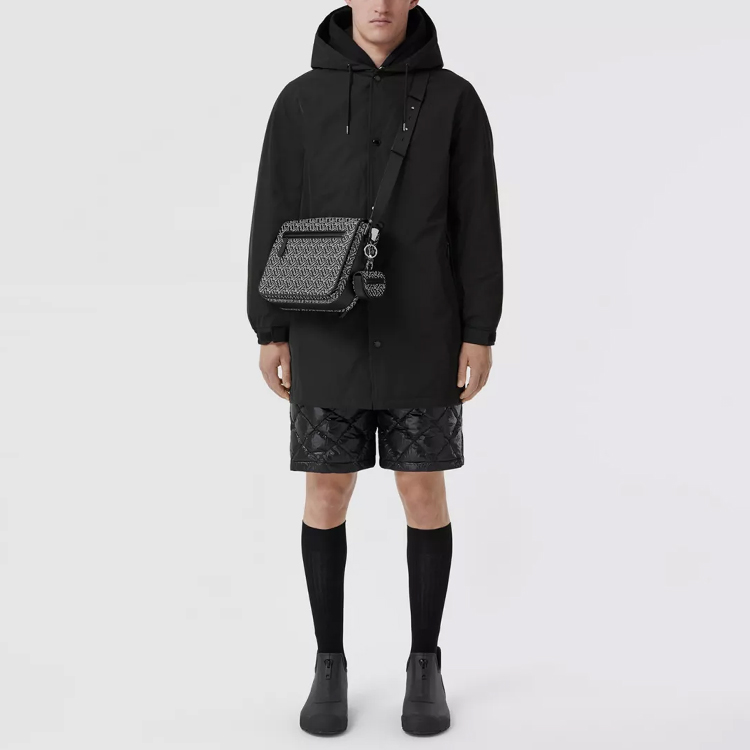 Burberry Solid Logo Hooded Jacket Black 80483871 圖 3