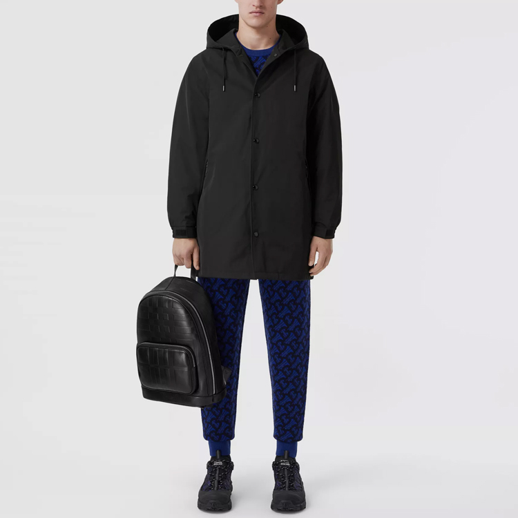 Burberry Solid Logo Hooded Jacket Black 80483871 圖 4