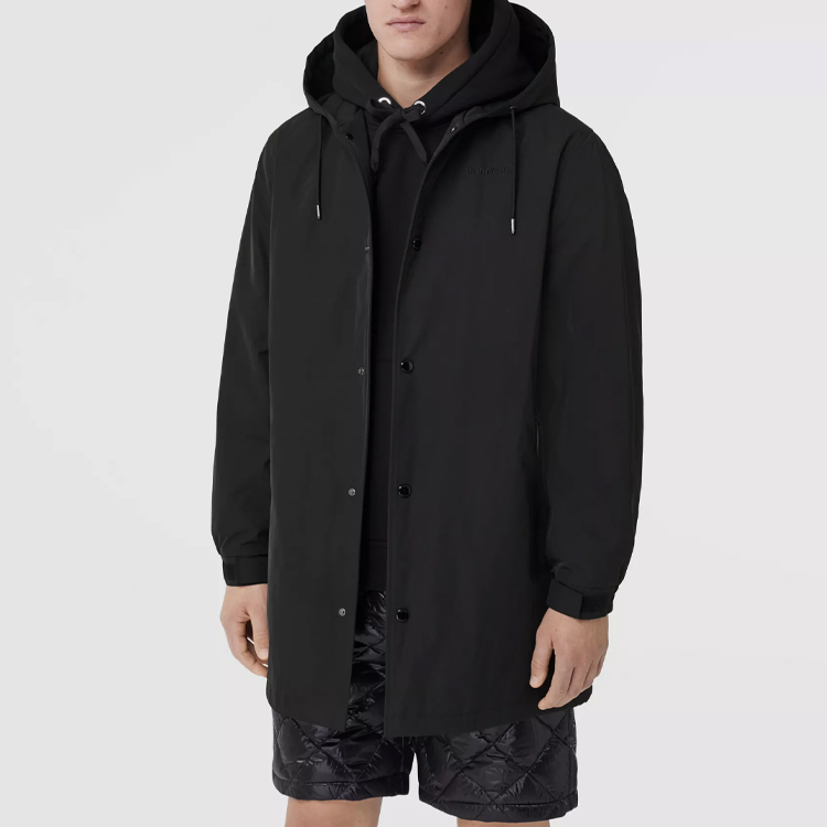 Burberry Solid Logo Hooded Jacket Black 80483871 圖 5