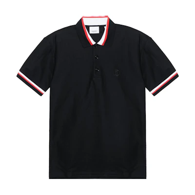 Burberry Solid Logo Polo Shirt Black 80480211