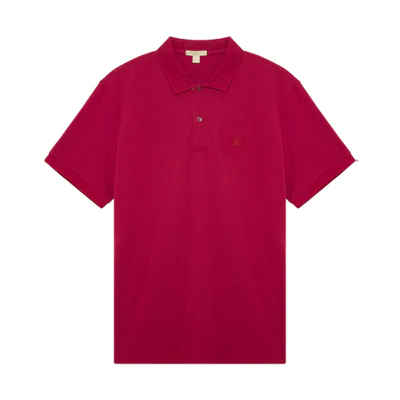 Burberry Solid Logo Short Sleeve Polo Shirt 39815201
