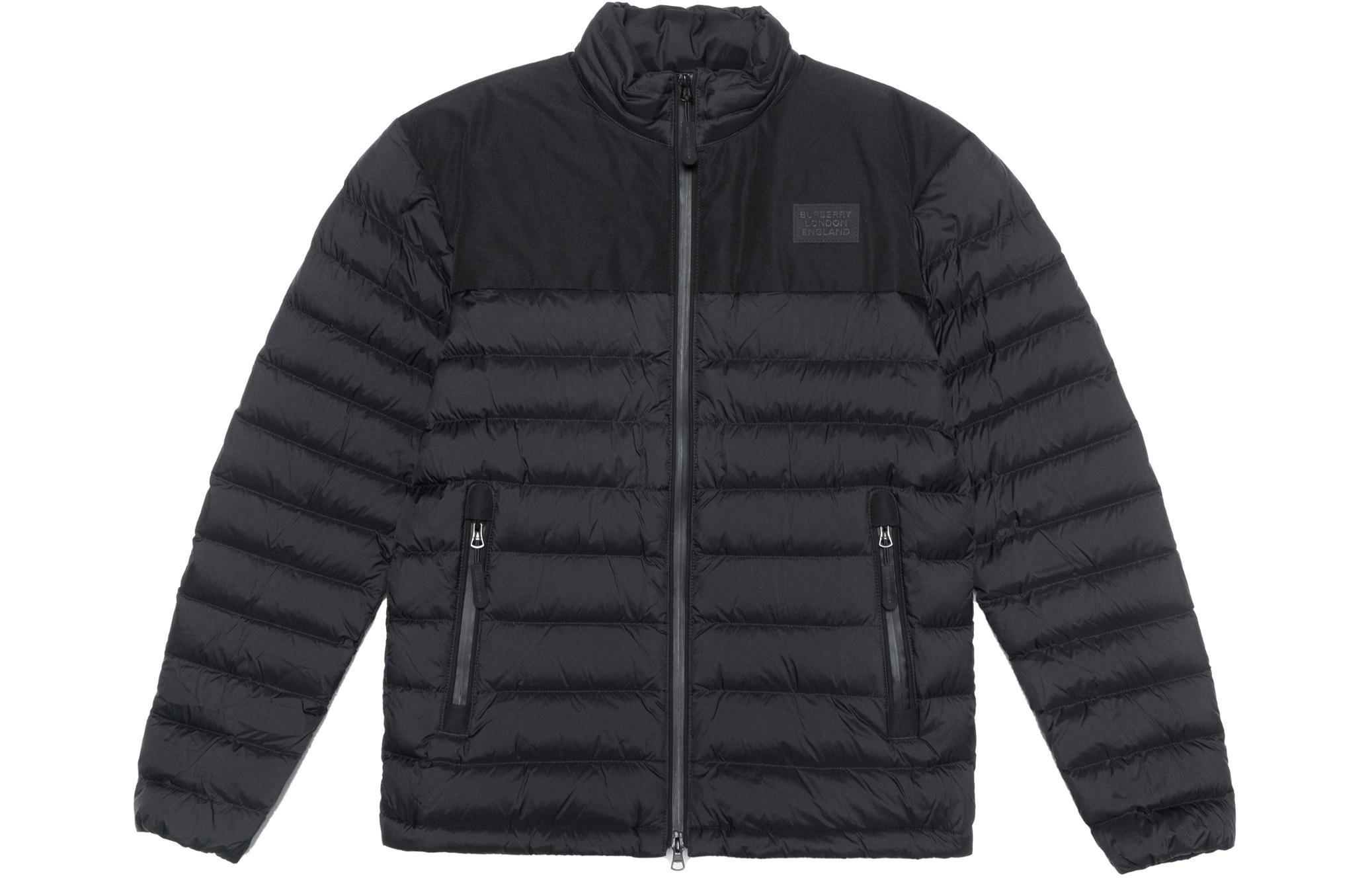 Burberry Solid Logo Warm Zip Puffer Jacket - Black Gift for Boyfriend 80337021