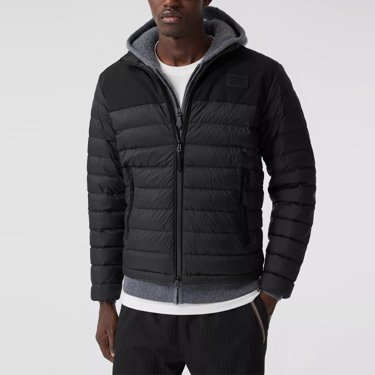 Burberry Solid Logo Warm Zip Puffer Jacket - Black Gift for Boyfriend 80337021 圖 5