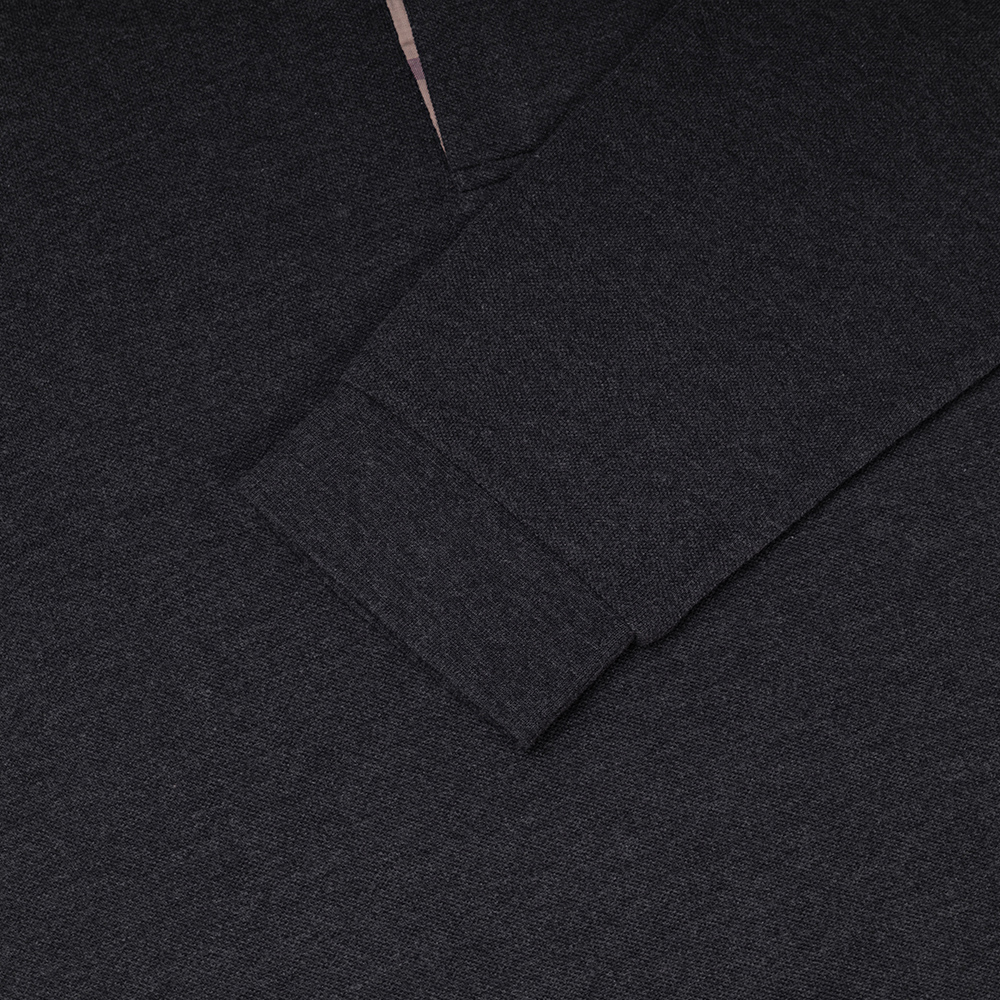 Burberry Solid Long Sleeve Polo Shirt - Dark Grey 80271081 圖 6