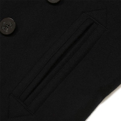 Burberry Solid Navy Blue Double-breasted Coat 80045891 Purchase Burberry Solid Navy Blue Double-breasted Coat 80045891