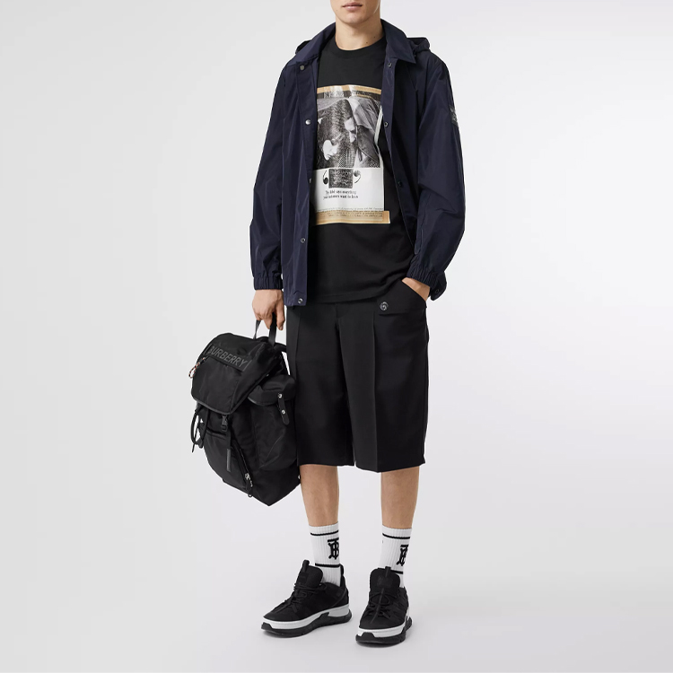 Burberry Solid Navy Blue Hooded Jacket 80157501 圖 4