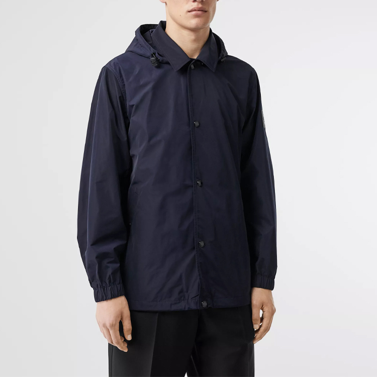 Burberry Solid Navy Blue Hooded Jacket 80157501 圖 6