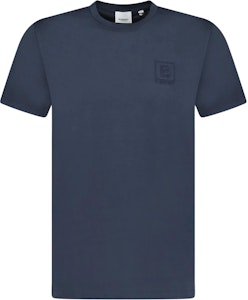 バーバリー ソリッドネイビーブルー ロゴプリント クルーネック Tシャツ 80695351 Buy バーバリー ソリッドネイビーブルー ロゴプリント クルーネック Tシャツ 80695351