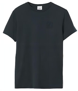 バーバリー ソリッドネイビーブルー ロゴプリント クルーネック Tシャツ 80695351 Order バーバリー ソリッドネイビーブルー ロゴプリント クルーネック Tシャツ 80695351