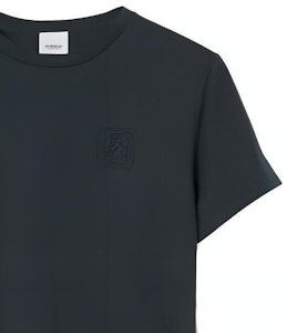 バーバリー ソリッドネイビーブルー ロゴプリント クルーネック Tシャツ 80695351 Lookbook バーバリー ソリッドネイビーブルー ロゴプリント クルーネック Tシャツ 80695351