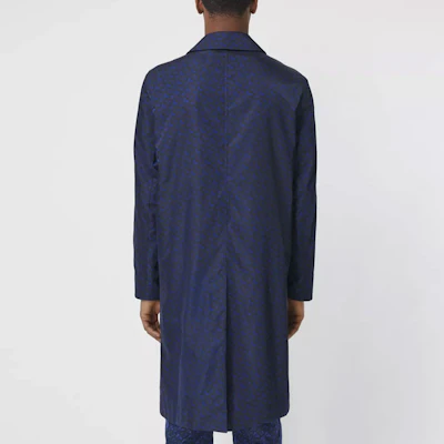 Burberry Solid Nylon Trench Coat with Logo Print in Royal Blue. 80488201 Shop Burberry Solid Nylon Trench Coat with Logo Print in Royal Blue. 80488201