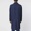 Shop Burberry Solid Nylon Trench Coat with Logo Print in Royal Blue. 80488201