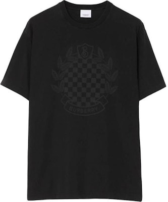 Burberry Solid Print Baju-T Leher Bulat Potongan Lurus FW23 Hitam 80711741 Buy Burberry Solid Print Baju-T Leher Bulat Potongan Lurus FW23 Hitam 80711741