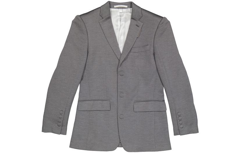 Burberry Solid Single-Breasted Collared Long Sleeve Jacket Grey 45592531