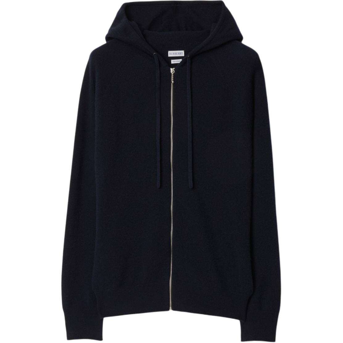 Burberry Solid Zip-Up Hoodie Jacket Mens Midnight Blue. 80928041