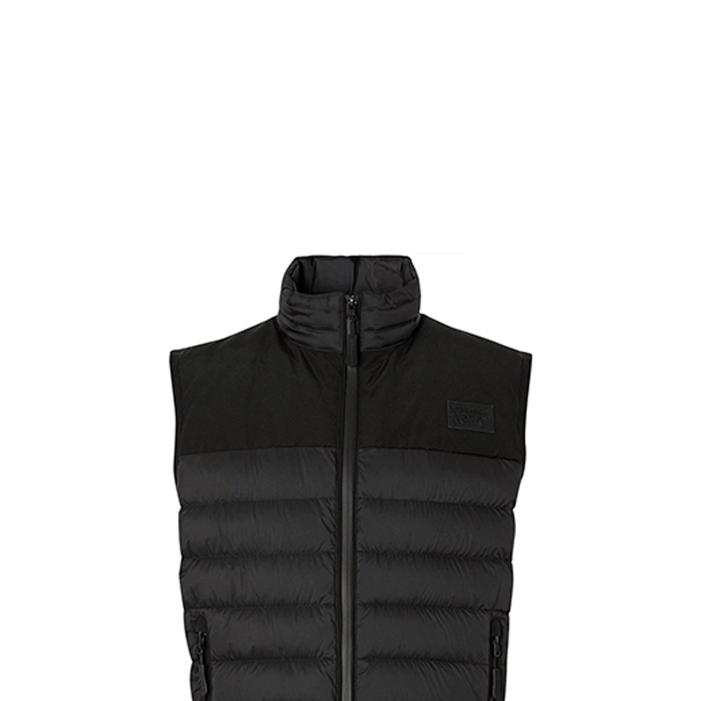 Sizing バーバリー ソリッド ジップアップ ノースリーブ ダウンベスト ブラック 80343171