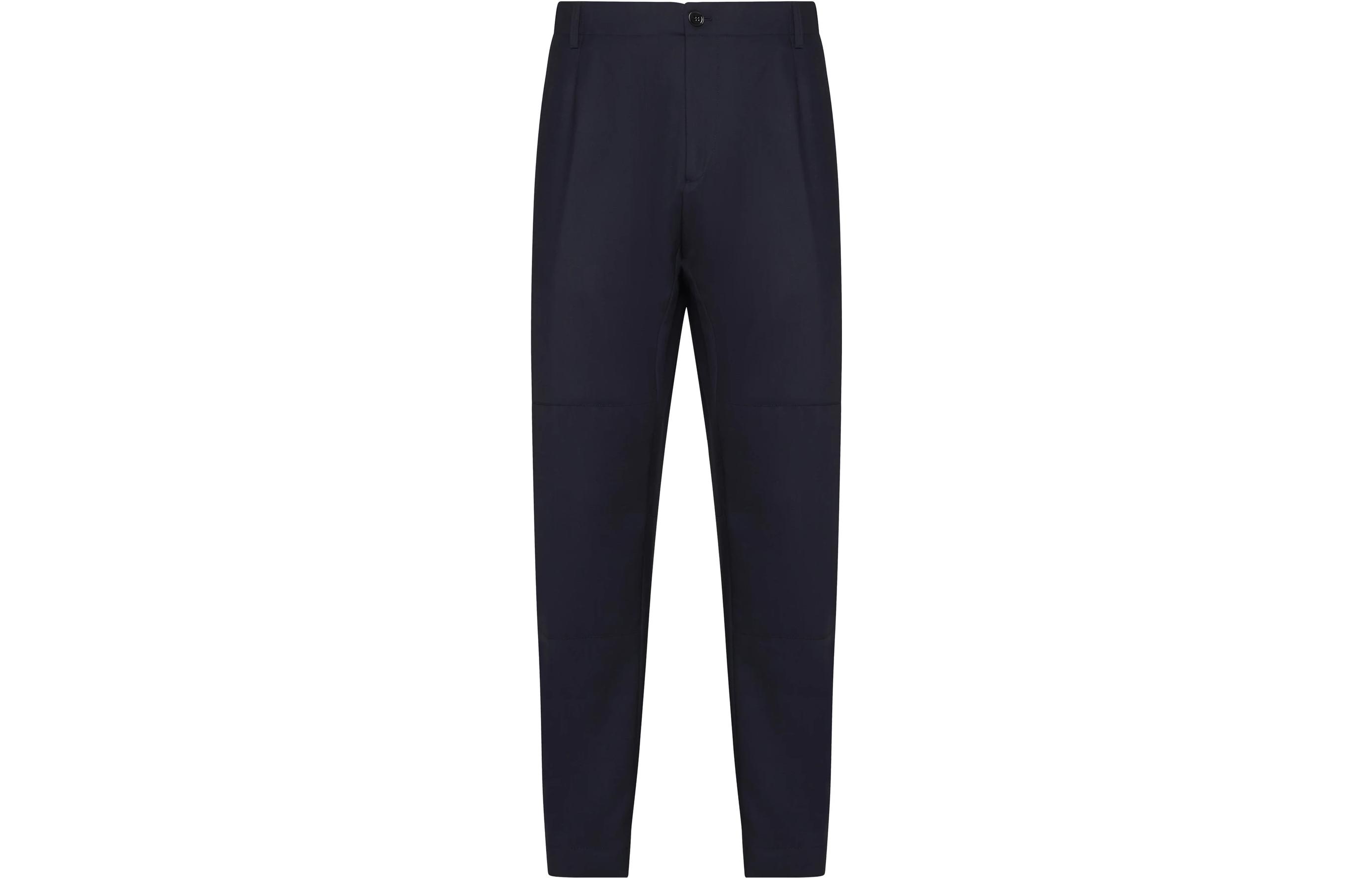 Burberry Solid Zipper Straight Casual Pants Men’s Deep Blue 80706301