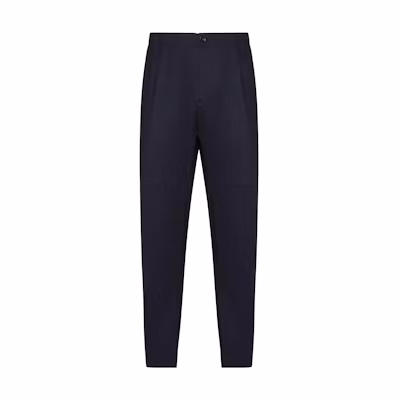 Burberry Solid Zipper Straight Casual Pants Men’s Deep Blue 80706301