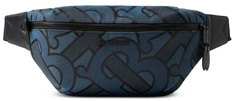 Burberry Sonny Riñonera Monograma Jacquard Azul Buy Burberry Sonny Riñonera Monograma Jacquard Azul