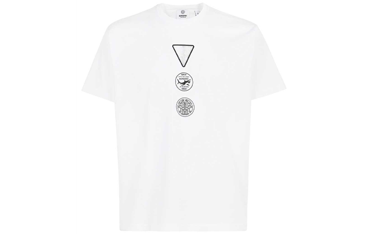 Burberry SS21 Badge Print Loose Fit Crewneck T-Shirt White Men’s Tee. 80427231 圖 2