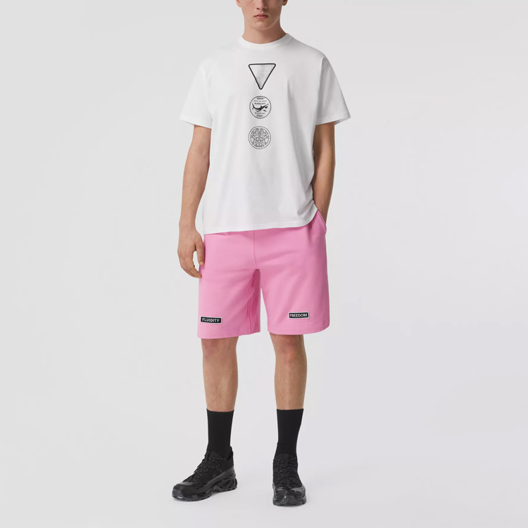 Burberry SS21 Badge Print Loose Fit Crewneck T-Shirt White Men’s Tee. 80427231 圖 6