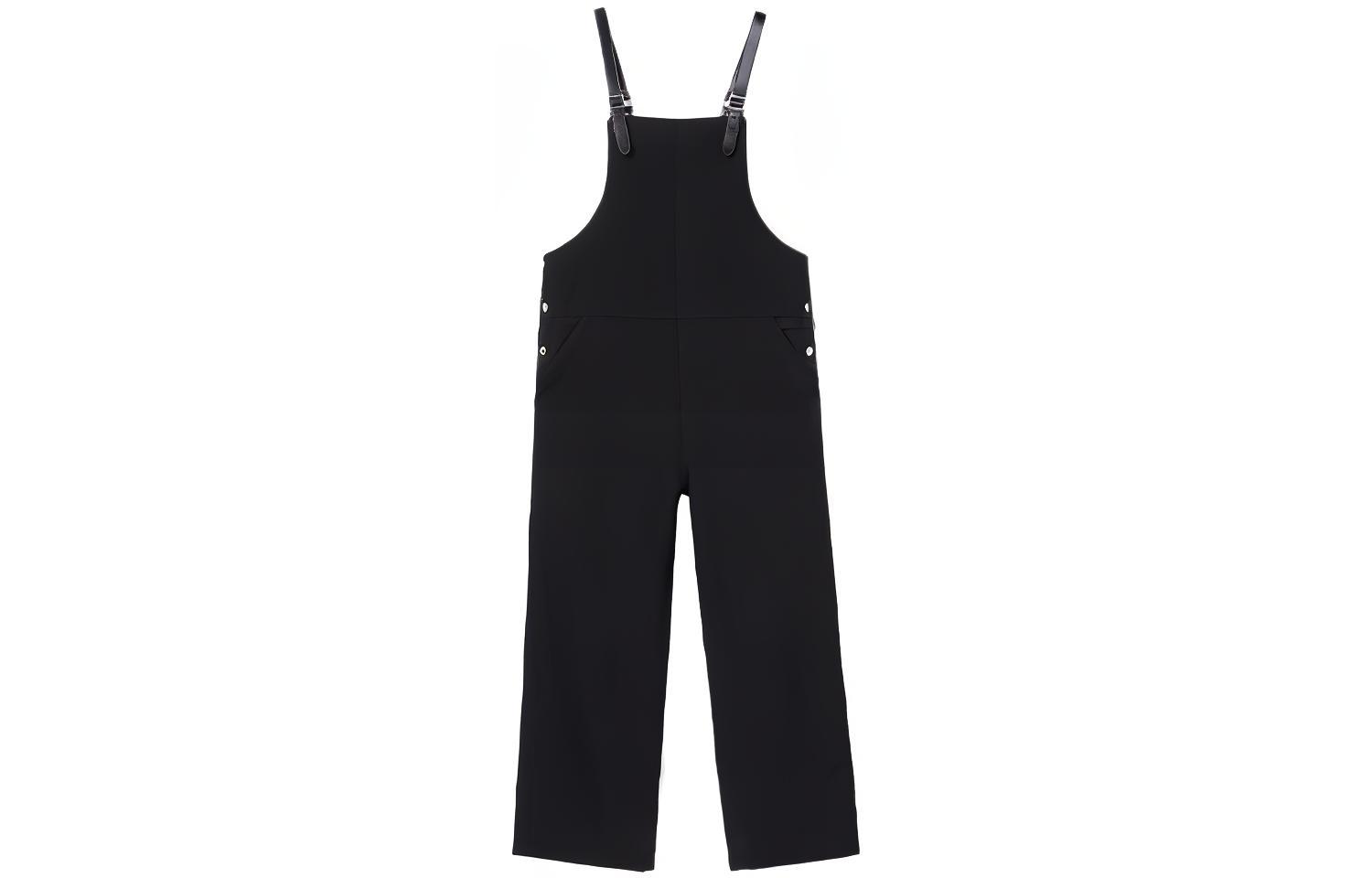 Order Burberry SS21 Black Loose-Fit Straight-Leg Overalls 45682701