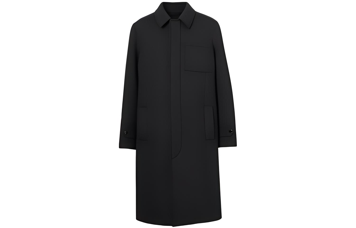 Burberry SS21 Black Solid Color Casual Long Sleeve Coat. 45674441