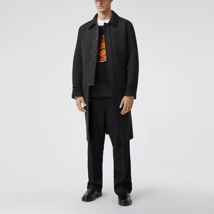 Burberry SS21 Black Solid Color Casual Long Sleeve Coat. 45674441 圖 4
