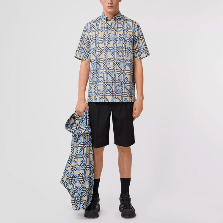 Burberry SS21 Black Wool Tailored Shorts with Back Pocket Logo. 80388531 圖 5