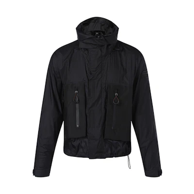 Burberry SS21 Black Zip-Up Jacket with Hidden Hood 40621651