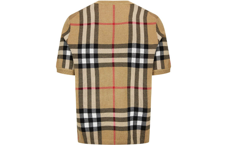 Lookbook Burberry SS21 T-Shirt Lengan Pendek Corak Jacquard Beige. 80435711