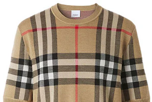 Purchase Burberry SS21 T-Shirt Pendek Motif Kotak Jacquard Beige. 80435711