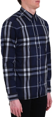 Burberry Kemeja Lengan Panjang Kotak SS21 Biru Tua 39544941 Shop Burberry Kemeja Lengan Panjang Kotak SS21 Biru Tua 39544941