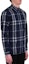 Shop Burberry Kemeja Lengan Panjang Kotak SS21 Biru Tua 39544941