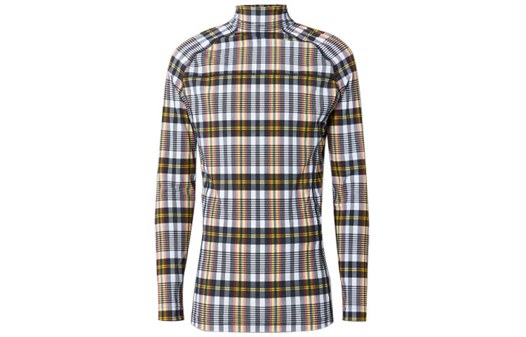 Burberry SS21 Check Print Zip Long-sleeve Tee Marigold Yellow Unisex 80378501