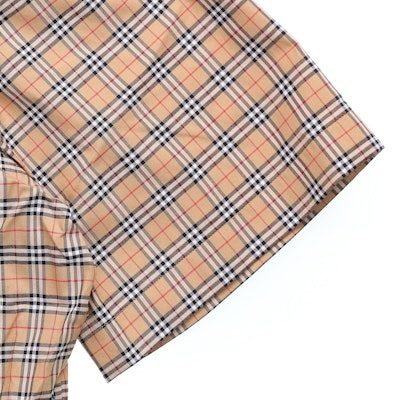 Camisa de Manga Corta Cuadros Burberry SS21 Caqui. 80038521 Cheap Camisa de Manga Corta Cuadros Burberry SS21 Caqui. 80038521