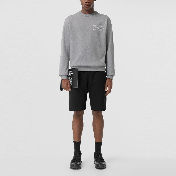 Burberry SS21 Coordinate Letter Monogram Cotton Sweatshirt Grey 80427521 圖 3