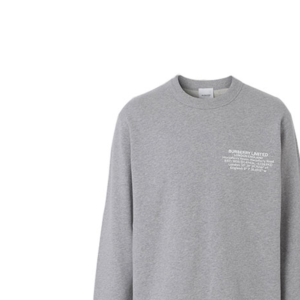 Burberry SS21 Coordinate Letter Monogram Cotton Sweatshirt Grey 80427521 圖 6