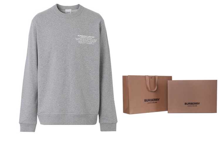 Burberry SS21 Coordinate Letter Monogram Cotton Sweatshirt Grey 80427521 圖 9